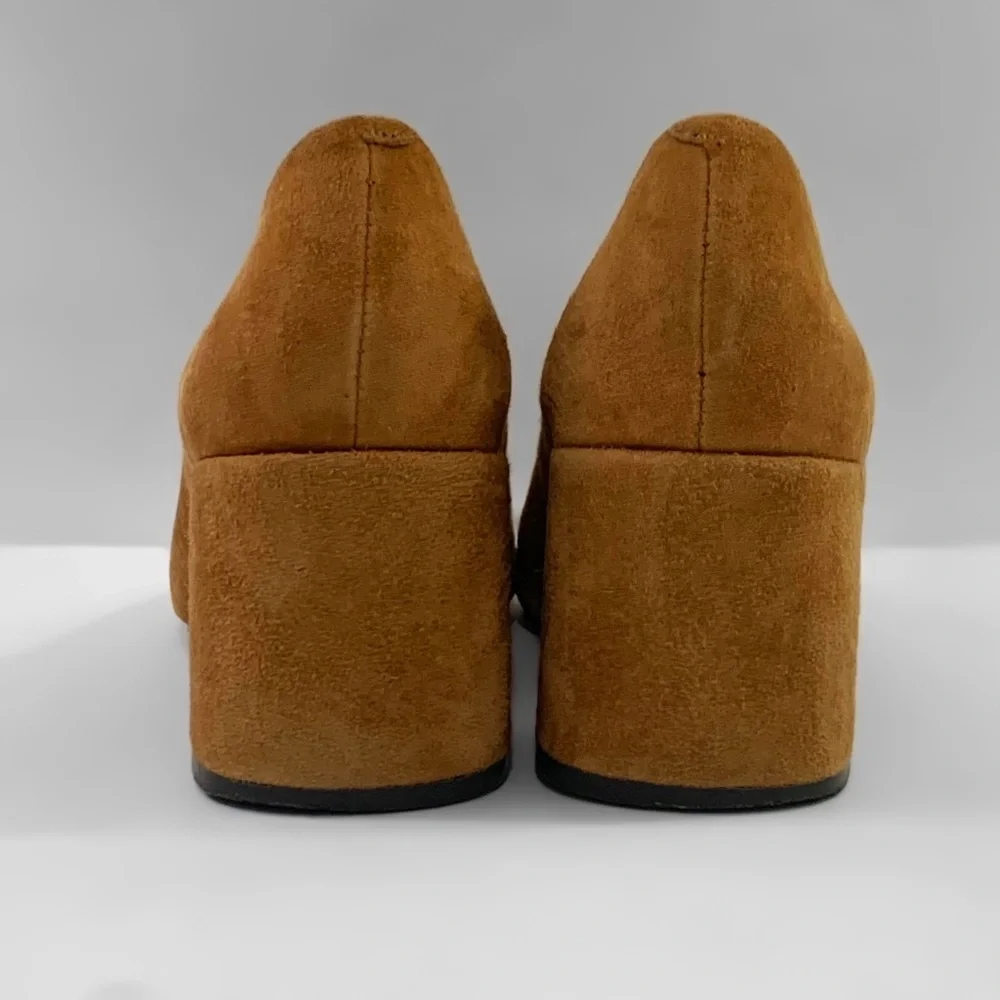 Anthropologie M4DE Suede Block Heel Pumps - Picture 6 of 10